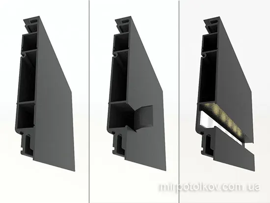 профіль-рівень з підсвіткою для натяжних стель