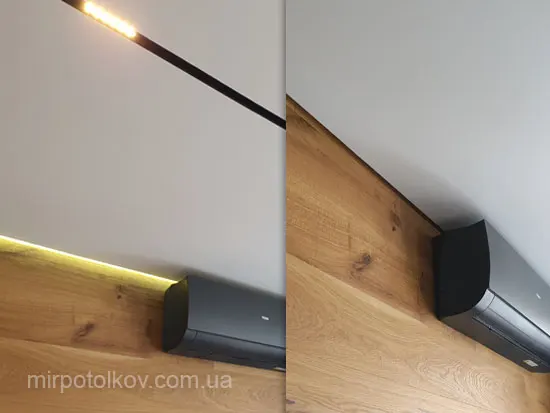 паряща стеля з підсвіткою та без