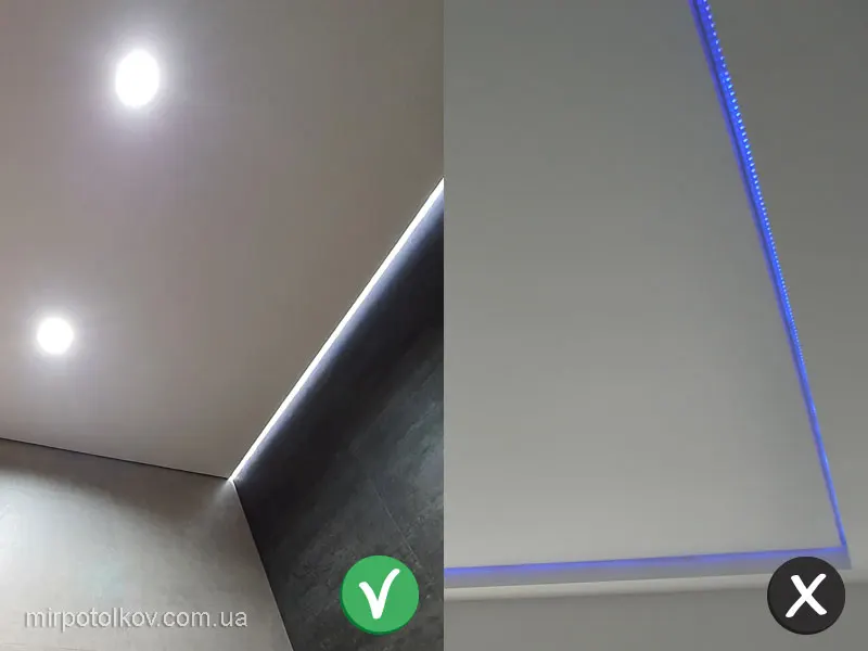 безщілинна паряща стеля і з гумовою заглушкою