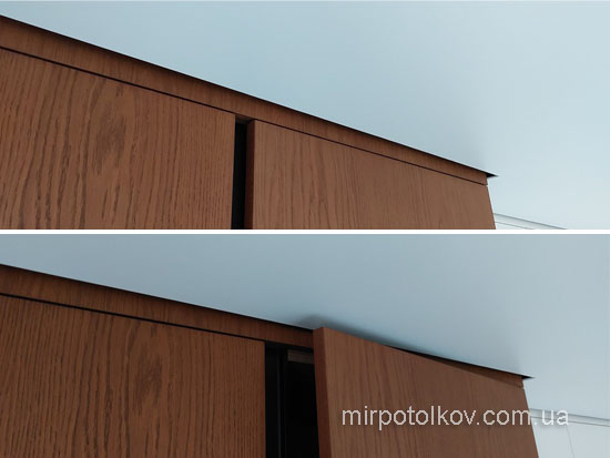 тіньова натяжна стеля до шафи