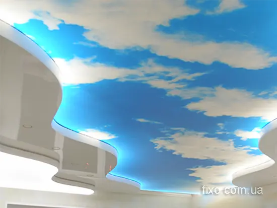 підсвічування картинки неба на стелі