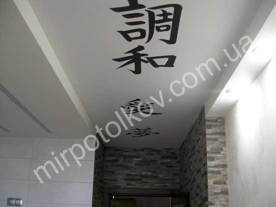 матовый потолок с фотопечатью