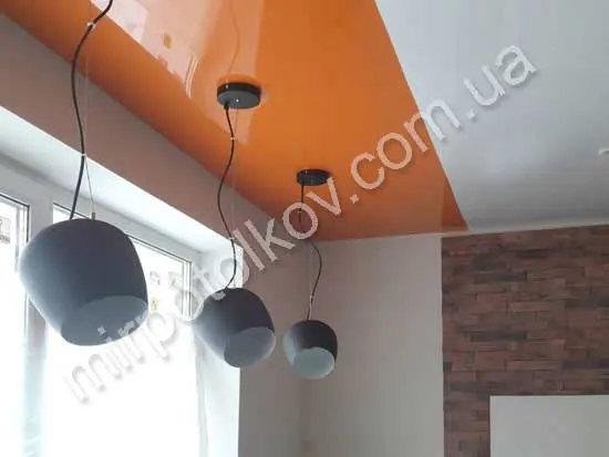 двокольорова натяжна стеля