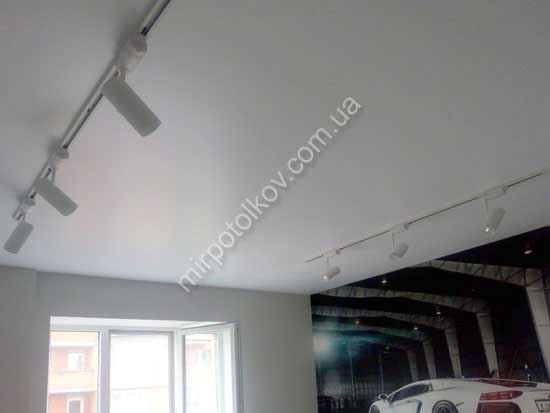 фото тканинна натяжна стеля