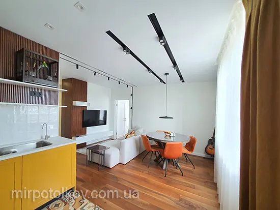 ніші для точкових світильників на натяжній стелі