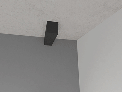 прихований однорядний карниз для ванної